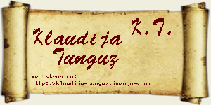Klaudija Tunguz vizit kartica